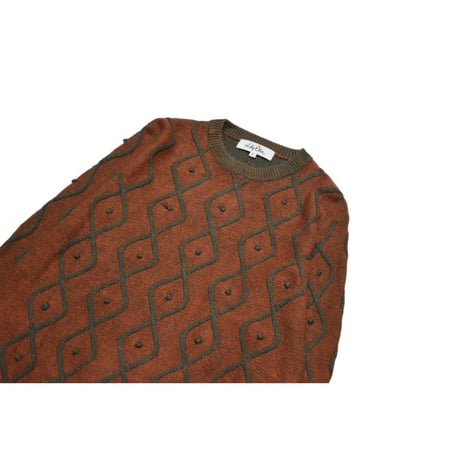Vintage 3D Cotton Knit Sweater