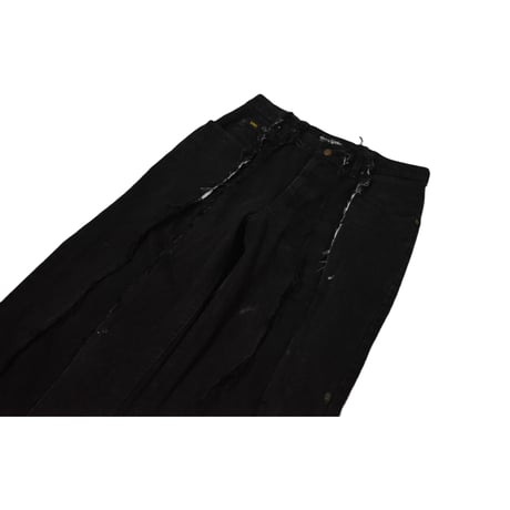 "Remake by VERS" Fringe Docking Flare Denim Pants