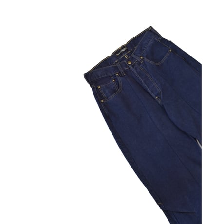 "Remake by VERS" Asymmetric Tuck Denim Trousers
