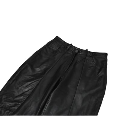 "Remake by VERS" Real Leather Wide Flare Pants