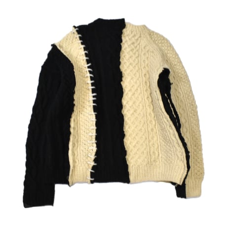 ”Remake by VERS” Rebuild Nordic × Aran Docking Knit