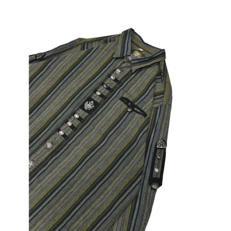 EURO Stripe Metal Detail Tyrolean L/S Shirt