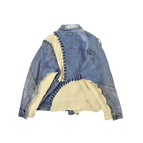 "Remake by VERS" Hand Stitch Docking Denim Jacket