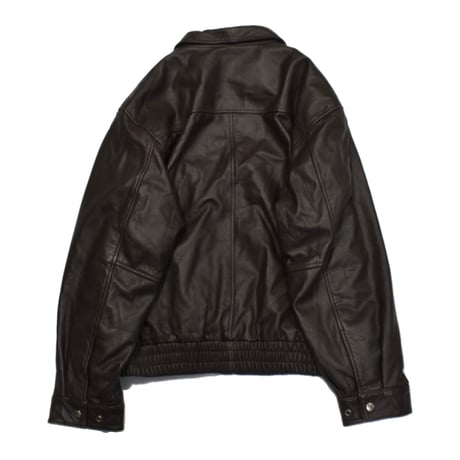 Vintage Leather Zip-Up Blouson