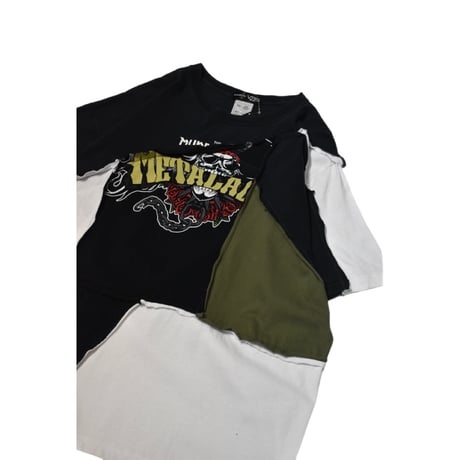 “Remake by VERS” Patchwork Accident Tee