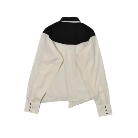 "Remake by VERS" Horseshoes Embroidery Asymmetrical Western L/S Shirt