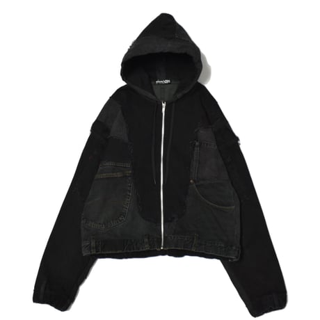 “Remake by VERS” Utility Denim Hoodie Jacket
