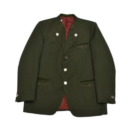 EURO Vintage Embroidery Tyrolean Jacket -Metal Coin Button-