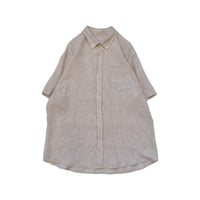 Greige Linen Touch Half Sleeve Shirt