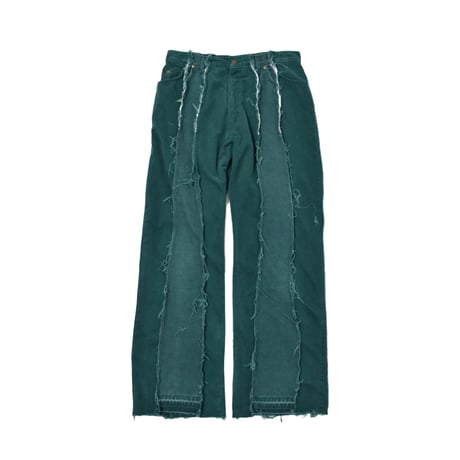 "Remake by VERS" Fringe Damage Wide Denim Pants