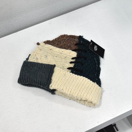 "Remake by VERS" Patch Design Aran Knit Cap
