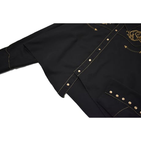 VERS Remake Embroidery Asymmetrical Western L/S Shirt