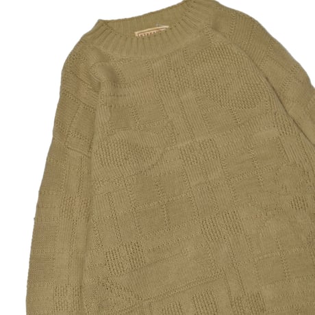 Checker Pattern Knit Sweater