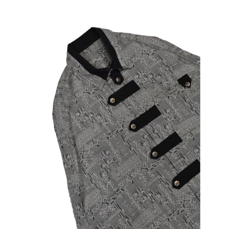 Monotone Ethnic Pattern L/S Shirt