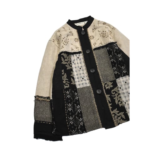 Floral Patchwork Linen Jacket