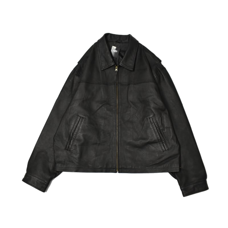 レザージャケット　シングル　collection PRIVEE? 古着屋noir Short Length Real Leather Jacket | 水戸 古着屋 VERS｜