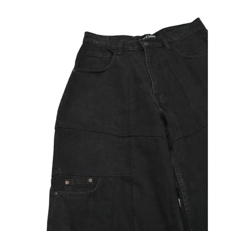 ”Remake by VERS" Switching Flare Denim Pants