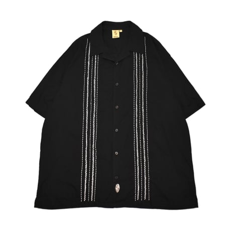 Embroidery Open Collar S/S Shirt