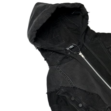 “Remake by VERS” Utility Denim Hoodie Jacket