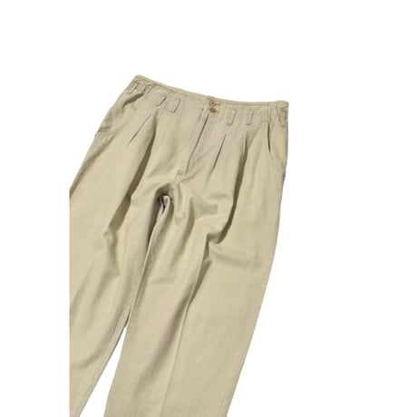 Vintage Two Tuck Ramie Wide Slacks