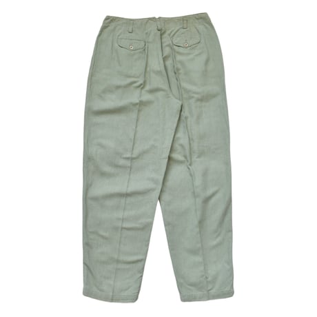 Two Tuck Linen Wide Slacks