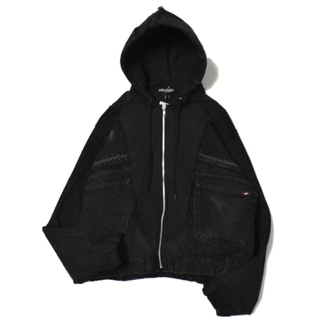 "Remake by VERS" Utility Denim Hoodie Jacket