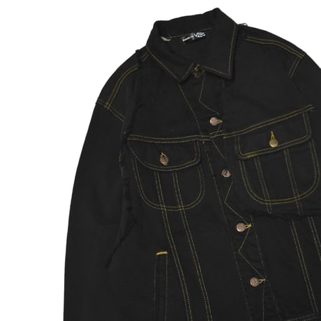 "Remake by VERS " Wave Docking Denim Jacket - Original Overdye -