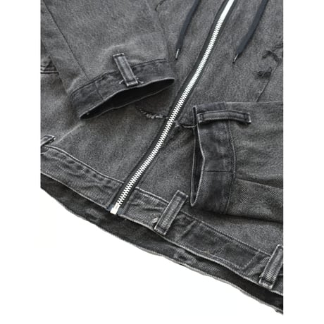 “Remake by VERS” Utility Denim Hoodie Jacket