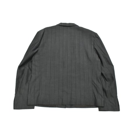 EURO Vintage Pinstripe Short Tailored Jacket -Charcoal-
