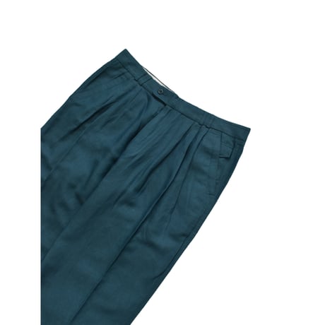 EURO Three Tuck Linen Slacks
