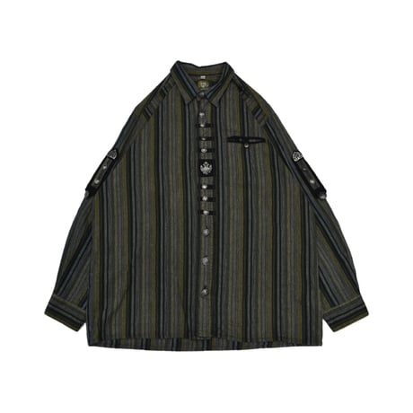 EURO Stripe Metal Detail Tyrolean L/S Shirt