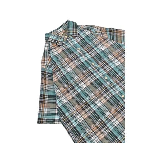 Vintage Emerald Check Half Sleeve Shirt