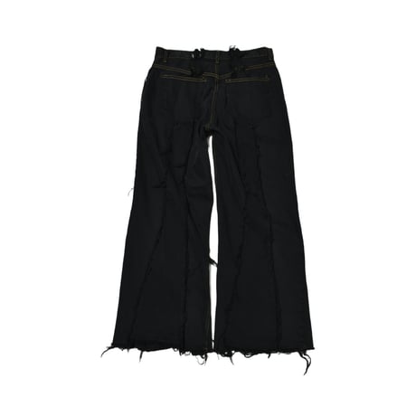 "Remake by VERS" Fringe Damege Flare Denim Pants