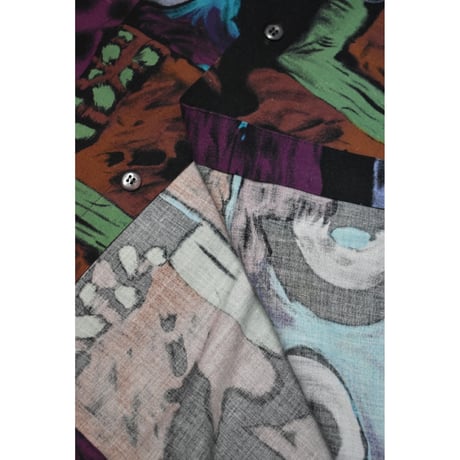 Vintage Art Patterned  L/S Shirt