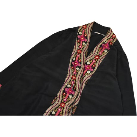Embroidery No Collar Jacket