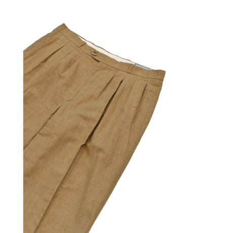EURO Vintage Linen Blend Two Tuck Slacks