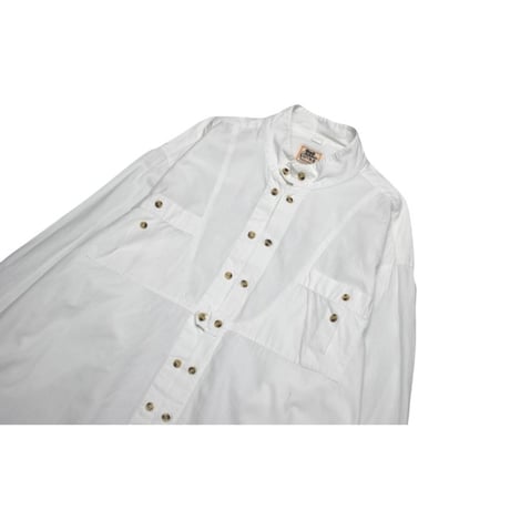 Vintage Stand Collar Double Button L/S Shirt