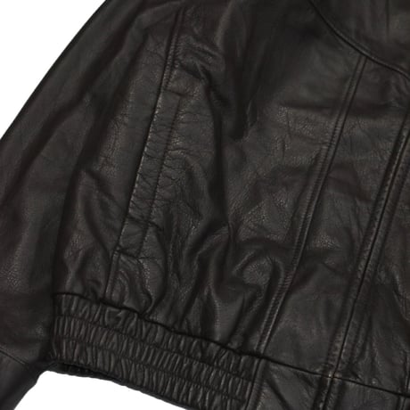 Vintage Leather Zip-Up Blouson