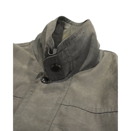 Khaki Beige Stand Collar Utility Jacket