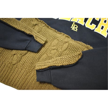 VERS Remake Diagonal Docking Knit Hoodie