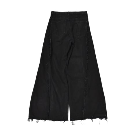 VERS Remake Fringe Damage Flare Denim Pants
