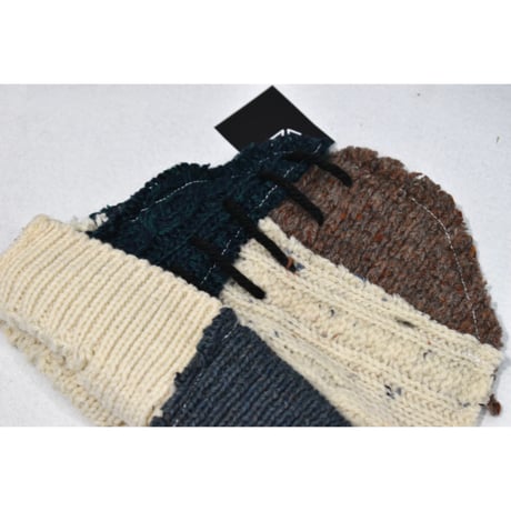 "Remake by VERS" Patch Design Aran Knit Cap