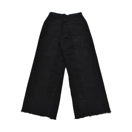 ”Remake by VERS” Lace Panel Distressed Denim Trousers