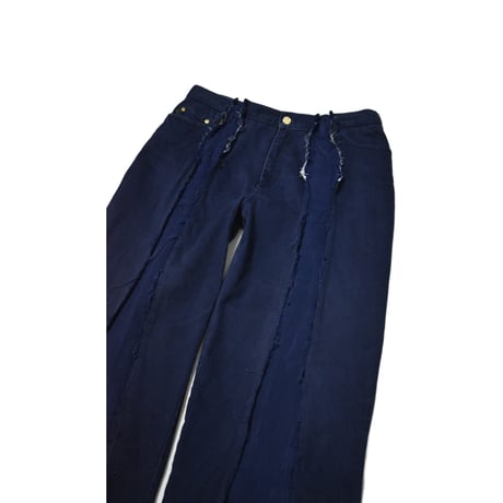 "Remake by VERS" Fringe Damage Flare Denim Pants