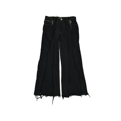 "Remake by VERS" Fringe Damege Flare Denim Pants