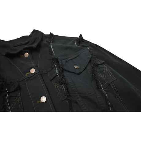 "Remake by VERS" Docking Short Length Denim Jacket -VERS Original Overdye-
