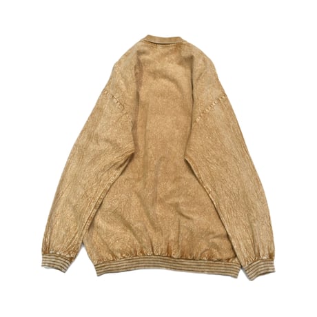 Chemical Wash Design Pullover L/S Shirt