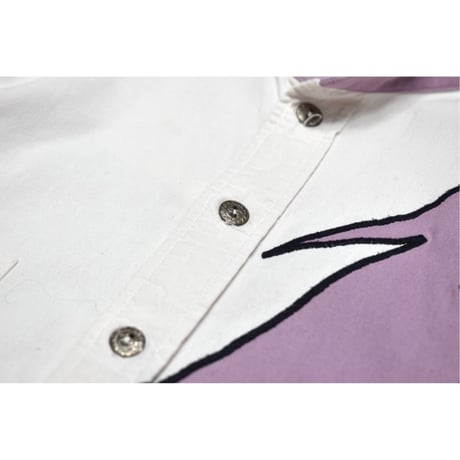 Vintage Embroidery Stand Collar L/S Shirt