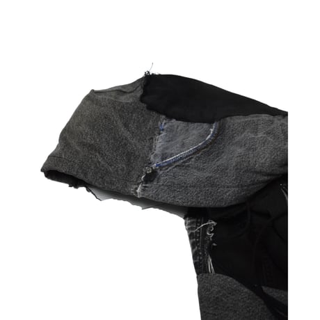 "Remake by VERS" Utility Denim Hoodie Jacket