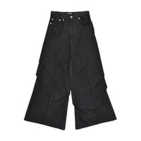 "Remake by VERS" Asymmetric Tuck Denim Trousers